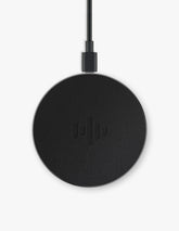 Wireless Charger (QI Charger) in black leather