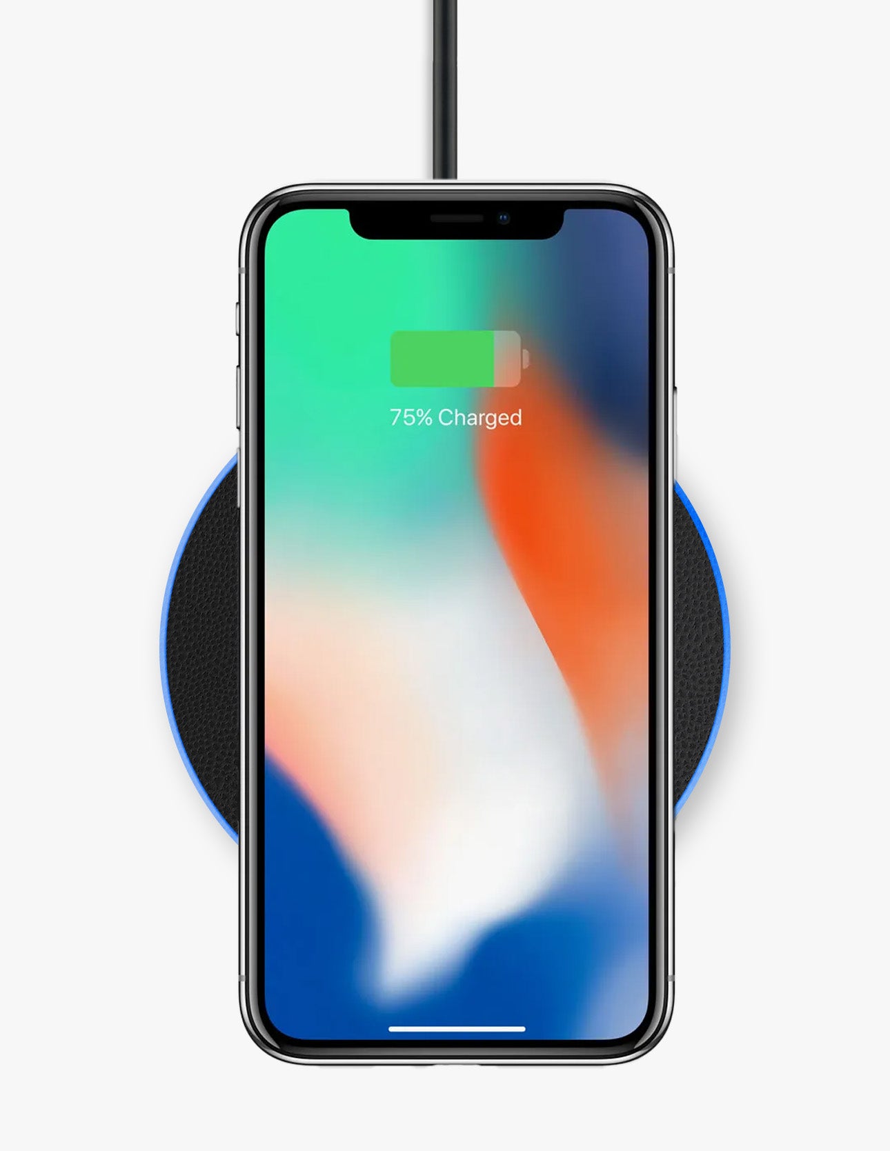 Wireless charger (Qi Charger) in Black Leather