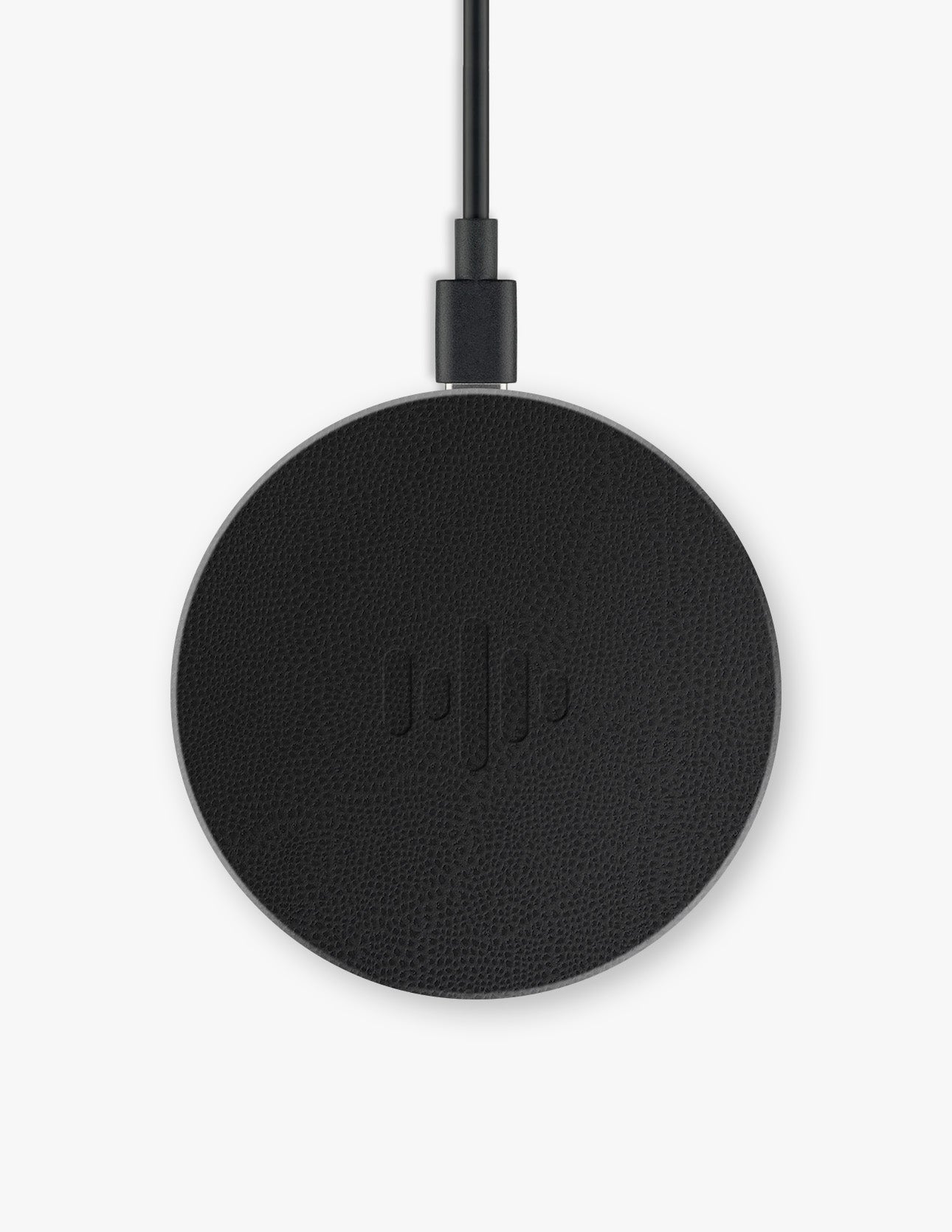 Wireless QI Charger in black leather